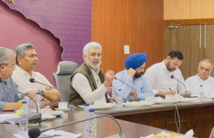 Food, Civil Supplies & Consumer Affairs Minister Lal Chand Kataruchak reviewes wheat procurement arrangements in Gurdaspur, Pathankot, Amritsar & Tarn Taran districts