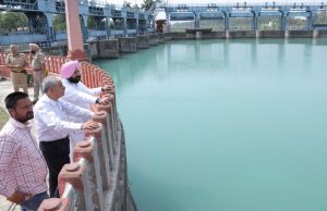 HARJOT BAINS VISITS NANGAL DAM 4TH DAY IN A ROW TO KEEP TABS ON PUNJAB’S RIGHTS