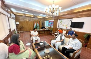 Cabinet Minister Kuldeep Singh Dhaliwal requests Union Minister C R Patil to grant funds to address flood damage and security concerns along the river Ravi in Ajnala