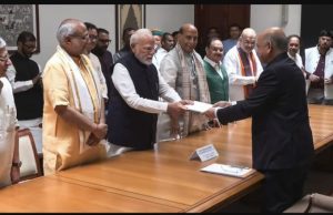 NDA’s CP Radhakrishnan files nomination for vice-presidential election