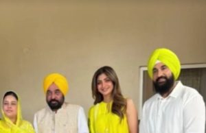 Harbhajan Singh, Shilpa Shetty and Raj Kundra meet Punjab CM Bhagwant Mann