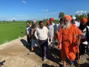 Sant Seechewal starts pumping out water from villages by providing 20-horsepower motor at Sutlej Bundh