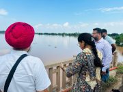 Deputy Commissioner Reviews Flood Protection Works in Dudhan Sadhan Area