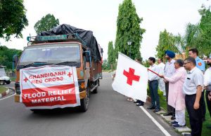 Red Cross Society Punjab flags off 9 trucks of relief material for flood-affected people