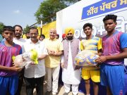 Arvind Kejriwal and CM Mann launches a project to construct more than 3,100 ultra-modern stadiums in state