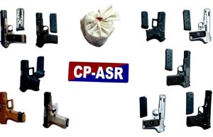 CROSS-BORDER ARMS AND NARCOTICS SMUGGLING MODULE BUSTED; THREE HELD WITH 10 PISTOLS, 500GMs OPIUM