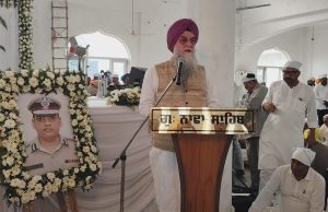 Speaker pays tribute at the ‘Antim Ardas’ of late Y. Puran Kumar IPS
