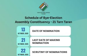 By-election announced for Tarn Taran Assembly seat in Punjab
