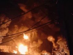 Massive fire breaks out at rubber factory warehouse in Jalandhar