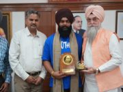 Punjab Vidhan Sabha Speaker Kultar Singh Sandhwan honours Jujhar Singh, International Power Slap Winner