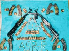 TWO AK-SERIES ASSAULT RIFLES, ONE SOPHISTICATED PISTOL RECOVERED FROM NEAR INDO-PAK BORDER IN AMRITSAR