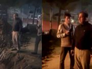 Late-night inspection: Nitin Kohli checks road and infrastructure work