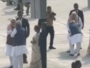 Nitish Kumar tries to touch PM Modi’s feet after taking oath as Bihar CM