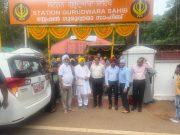 HARBAJAN SINGH ETO PAYS OBEISANCE AT GURDWARA IN THIRUVANANTHAPURAM