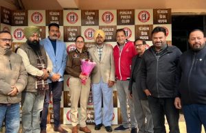 Police Commissioner Dhanpreet Kaur visits Punjab Press Club, Jalandhar