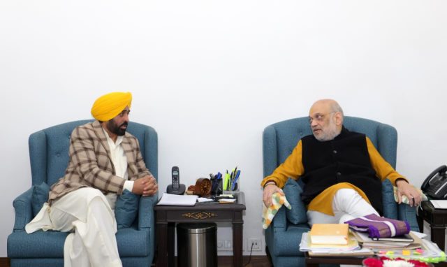 Amit shah and bhagwant mann