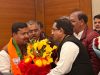Punjab BJP general secretary Rakesh Rathore congratulates Nitin Nabin on becoming party’s national president