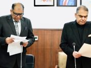 Cabinet Minister Sanjeev Arora administers oath to newly appointed Member, Punjab State Electricity Regulatory Commission