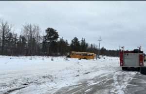 School bus overturns in Canada, driver and 14 students injured