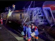 At least 39 killed as high-speed train derails and collides with oncoming service in southern Spain