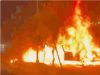 BMW car gutted in sudden fire on Ludhiana’s Ferozepur Road, occupants escape safely