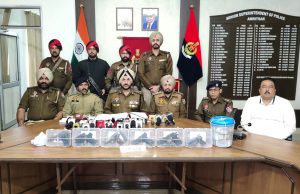 Amritsar Police Nab Five; Recover Pistols, 115g Heroin and ₹11.9 Lakh