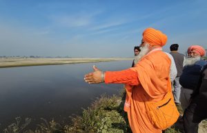 MP Sant Seechewal visits Dhussi bundh alongside Sutlej River