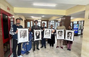 Portraits of 20 prominent writers and scholars installed at Punjab Bhawan, New Delhi