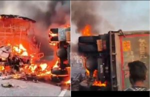 14 killed as bus catches fire after collision with tipper in Andhra Pradesh
