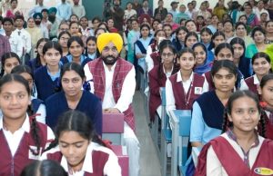 CM Bhagwant Singh Mann interacts with students at School of Eminence in Adampur; Schools of Eminence are catalysts giving wings to students’ dreams