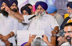Sukhbir Badal’s Koom Kalan rally draws large crowd; Akali Dal leaders target Punjab government