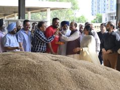 Cabinet Minister Starts Wheat Procurement at New Grain Market, Interacts with Farmers
