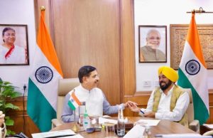 CM Mann meets Union minister Prahlad Joshi, seeks relief for crop loss, grain issues