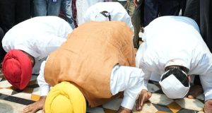 CM mann visited Harmandir Sahib