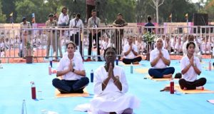 Droupadi Murmu yoga day at Jabalpur MP