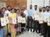 Finance Minister Harpal Singh Cheema hands appointment letters to 14 newly recruited employees in Excise & Taxation Department