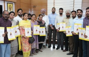 Finance Minister Harpal Singh Cheema hands appointment letters to 14 newly recruited employees in Excise & Taxation Department