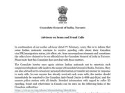 Indian Consulate in Toronto warns citizens against visa and immigration scam calls