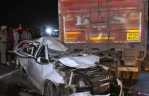 Two killed, one critically injured as car crashes into truck on Bharatmala Highway in Punjab