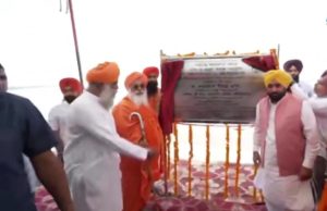 CM Mann lays foundation stone for 35-km road along Sutlej embankment in Shahkot