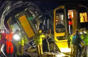 Dozens injured as two passenger trains collide near London