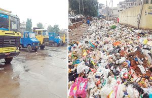 निगम के ड्राइवर और जेसीबी ऑपरेटरों ने की हड़ताल, शहर के अधिकांश डंप से नहीं उठा कूड़ा