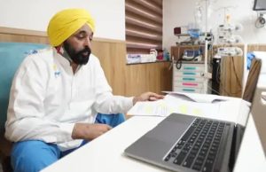 बीमार होने के बावजूद काम पर डटे CM मान, अस्पताल से ही कर रहे कैबिनेट मीटिंग