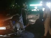 Jalandhar हाईवे पर अज्ञात वाहन से टकराई वैगन आर:एक ही परिवार के 5 लोग घायल, मां-बेटी की हालत गंभीर