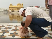 हॉकी कप्तान हरमनप्रीत परिवार संग गोल्डन टेंपल में माथा टेका:प्रो लीग के बाद अमृतसर पहुंचे, देश की तरक्की के लिए की अरदास