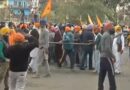 National Insaaf Morcha member and Nihang Singh broke the barricades and proceeded, the UT Police fired water cannons and lathis charged