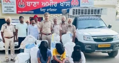 Fazilka police arrested three with 128 cartons of beer and six cartons of English liquor