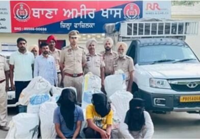 Fazilka police arrested three with 128 cartons of beer and six cartons of English liquor