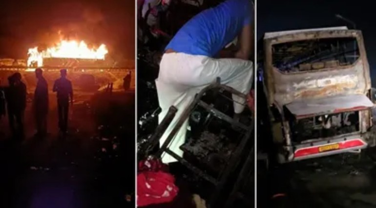 9 dead, 15 injured as bus carrying pilgrims from Punjab catches fire while returning from Mathura-Vrindavan