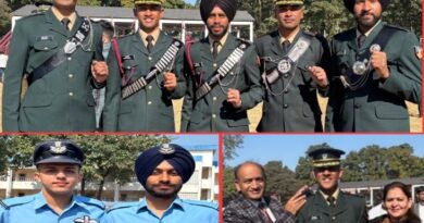 EIGHT YOUNG OFFICERS FROM PUNJAB COMMISSIONED INTO INDIAN ARMY & AIR FORCE